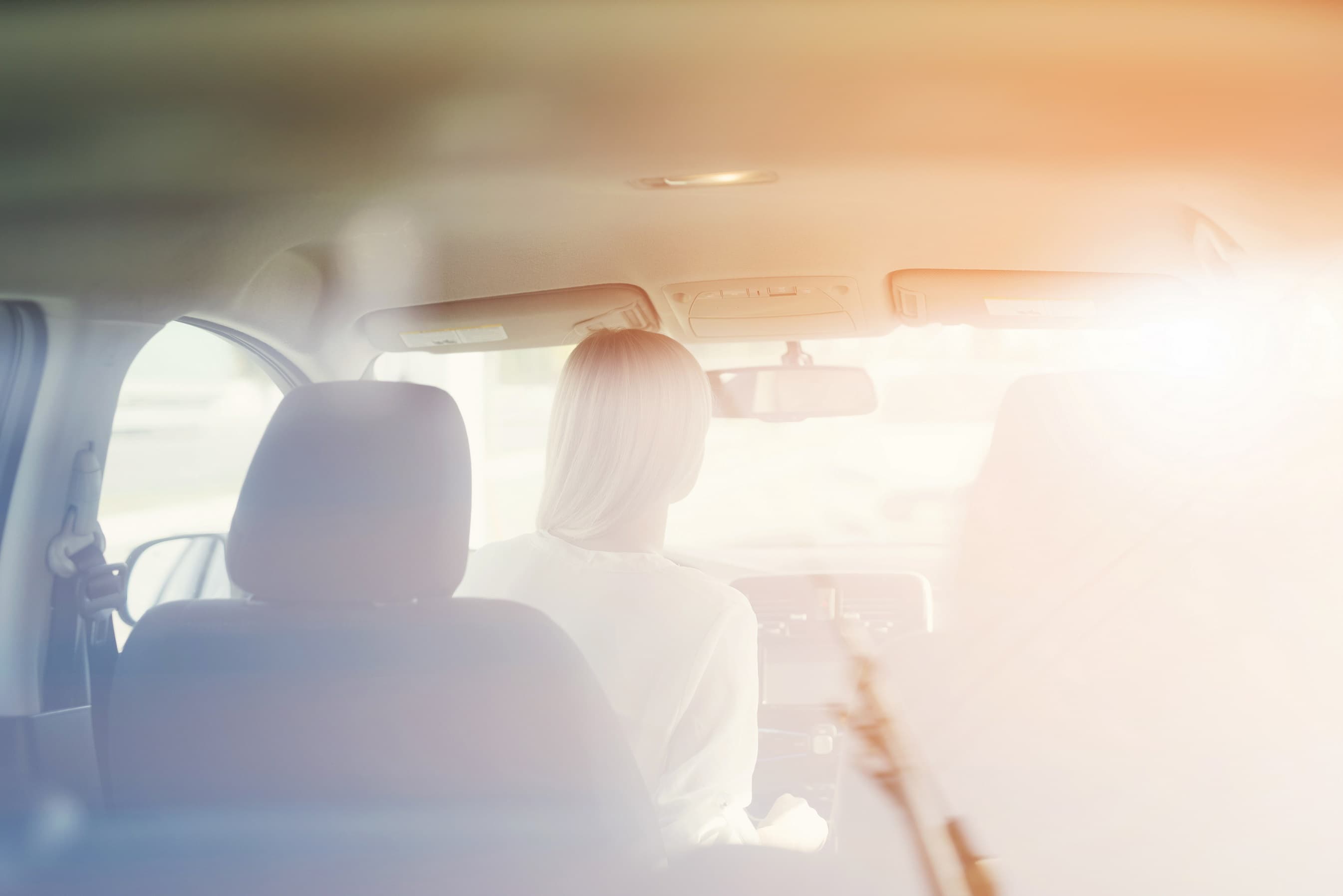 Reduced sun glare inside car